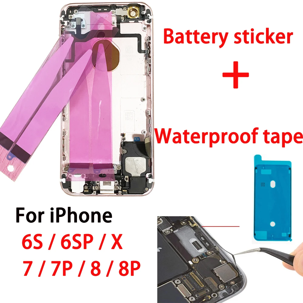 Screen Adhesive Tape  Replacement for iPhone 6S 7 9 Plus X XR XS Max With Battery Sticker