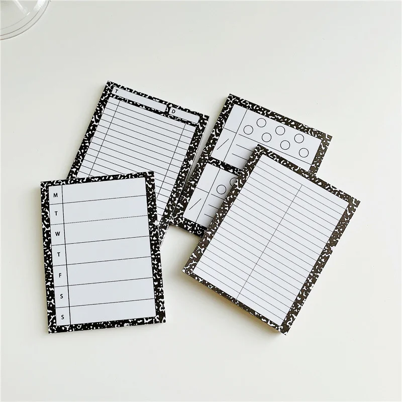 

Korean Ins Simple Style Milk Streak Memo Pad diy To Do List Message Paper Weekly Planner Stationery School Supplies 50 Sheets