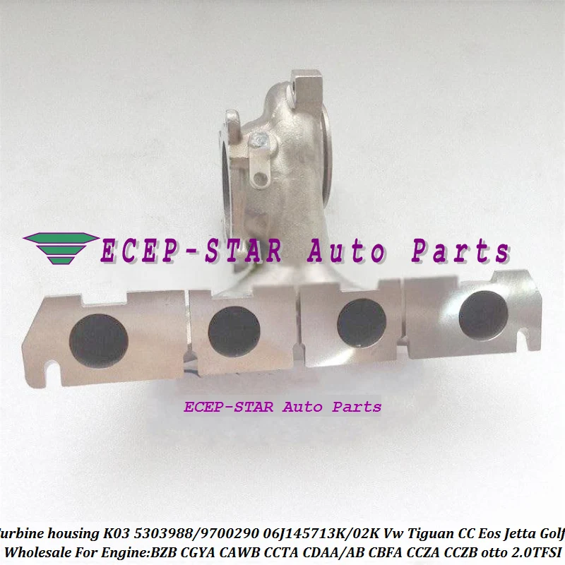 Turbo exhaust Turbine housing K03 06J145713K 53039880290 53039700290 06J145702K For VW Tiguan CC Eos Jetta Golf VI CCZB 2.0 TFSI