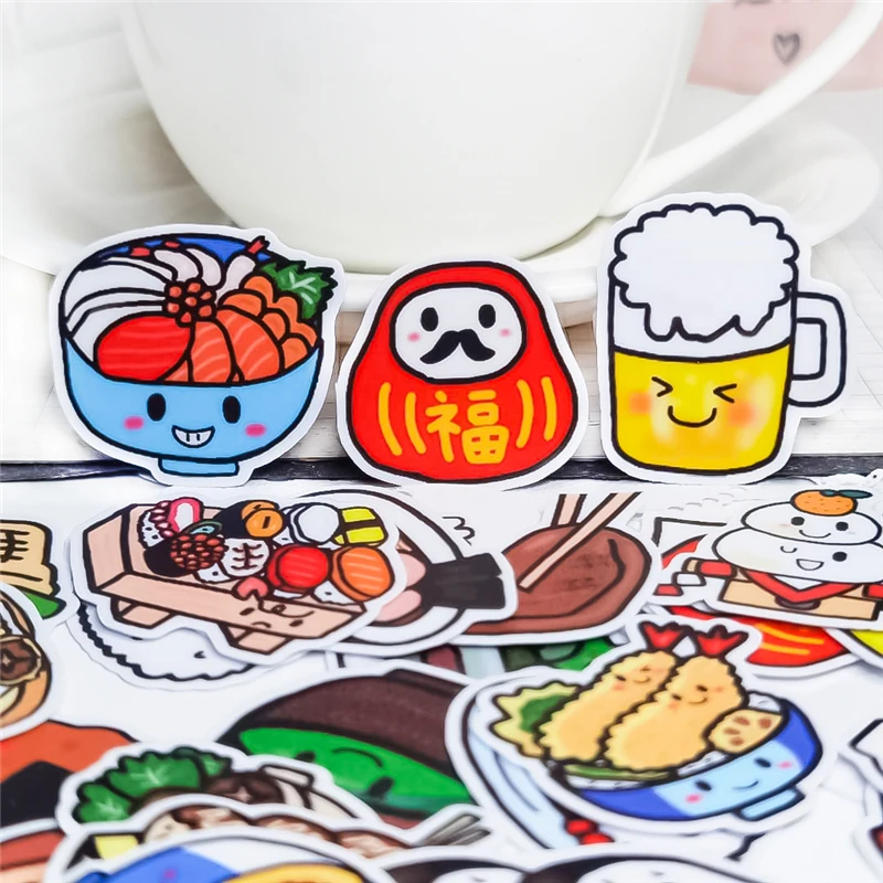 40pcs Creative cute self-made Japan food tasty  stickers scrapbooking aper Stickers Diary Decor DIY Scrapbooking Sticker