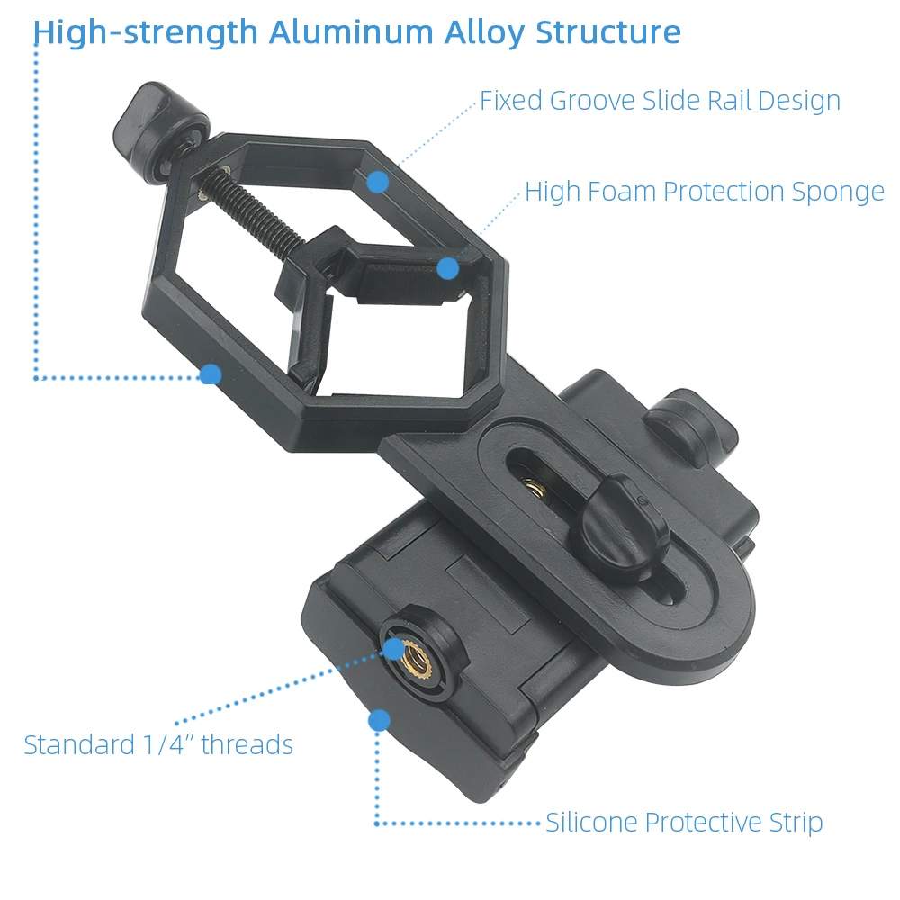 EYSDON Universal Metal Cell Phone Adapter Clip Mount Binocular Monocular Spotting Scope Telescope