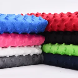 50*150cm Super Soft Minky Dot Fabric Handwork Sewing Blanket Toys Material Antipilling Eco-Friendly Plush Fabric