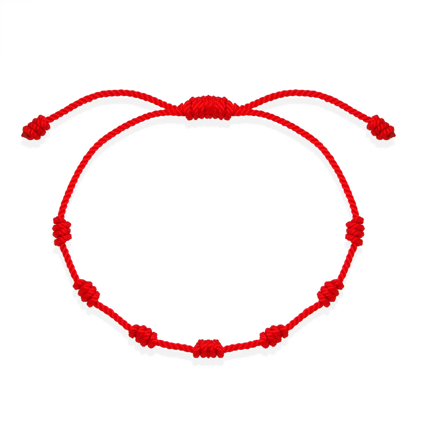 Boho  12pcs  7 Lucky Knot Red String Wholesale Bracelet Women Kid Pretty Nice Cute Handcrafted Cord Adjustable Summer Jewelry