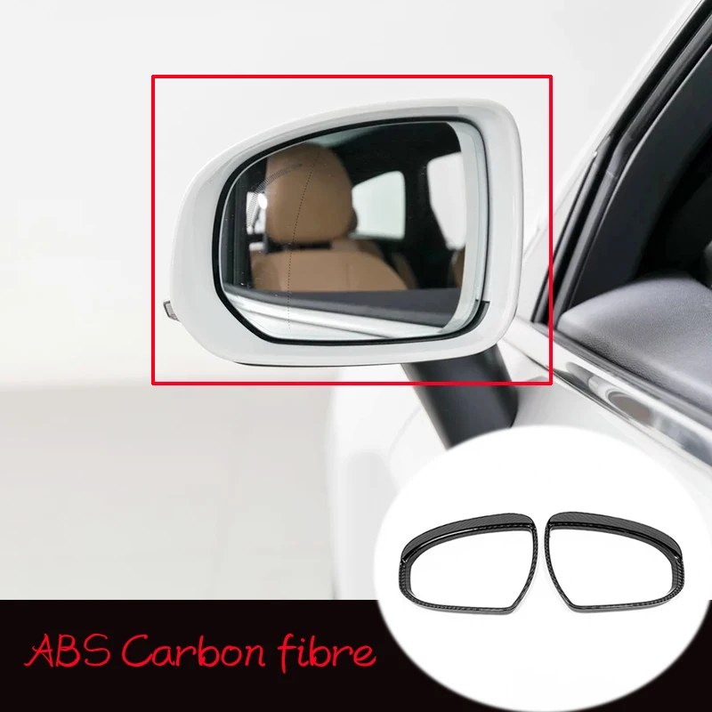 

ABS Carbon fibre For Volvo XC60 2017 2018 2019 accessories Car rearview mirror block rain eyebrow Cover Trim car styling 2pcs