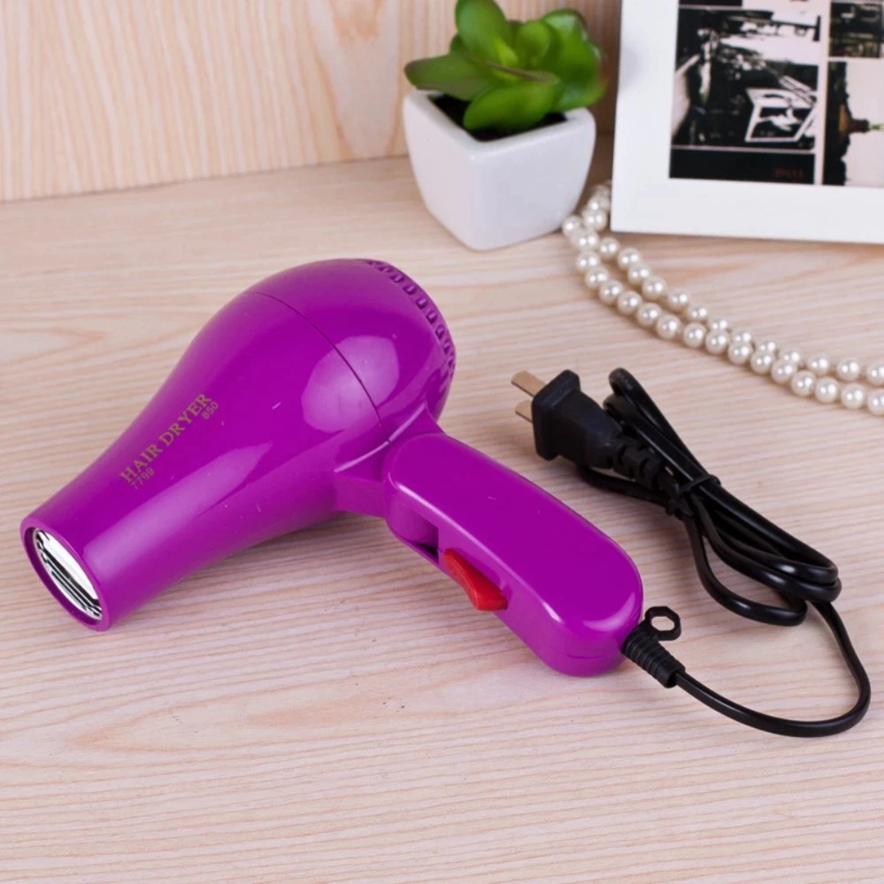 Mini professional Hair Dryer Collecting Nozzle 220V EU Plug Foldable Travel Household Electric Hair Blower