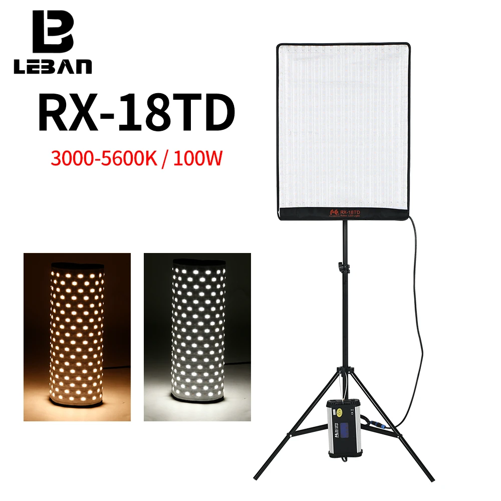 Falcon Eyes RX-18TD 100W 504 個フレキシブル LED ビデオライトローラ