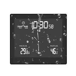 Digital Clock Waterproof Bathroom Wall Clock Shower Suction Wall Stand Alarm Timer Temperature Humidity Alarm Meter