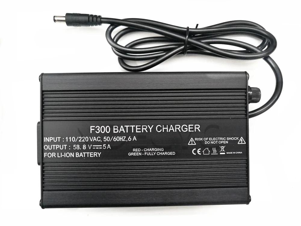 58.8V 2A/3A/5A Charger for 52V Li-ion e-bike Electric Bicycle Battery DC2.1 Plug XLR Plug