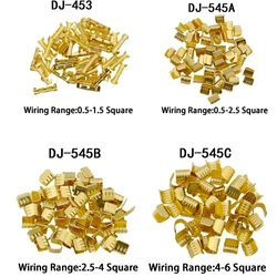 100Pcs U Shape Copper Ring Terminals Non-Insulated Car And Motorcycle Cable Wire Butt Splice Crimp Connectors DJ454A/B/C 453 452