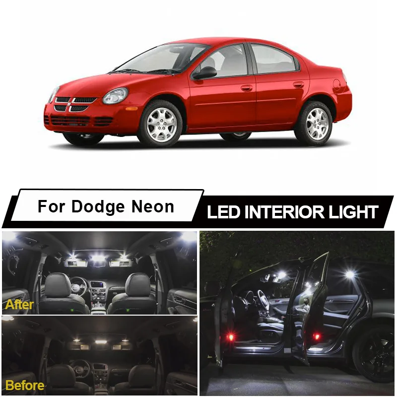 Canbus Interior Map Dome Reading Light Kit For Dodge Neon 1995-2005 Vehicle LED Auto Lamp Bulbs Car Lighting Accessories