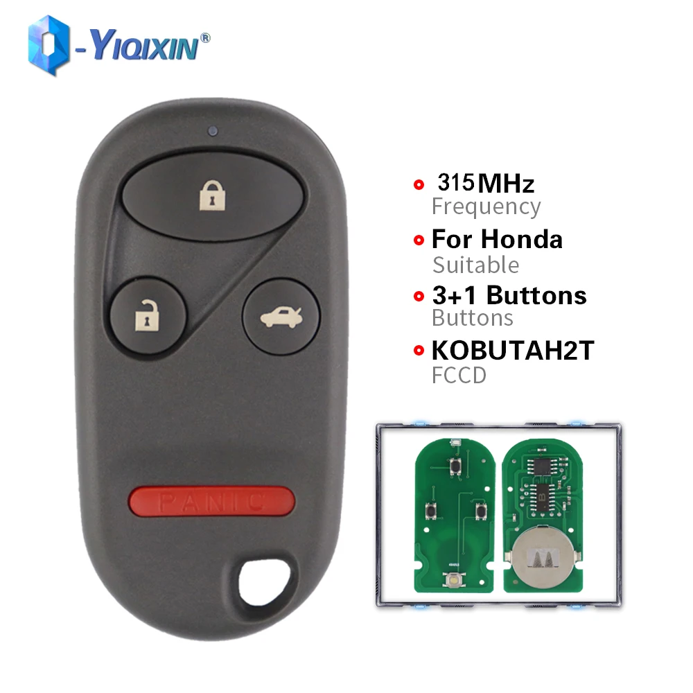 YIQIXIN 315MHz Keyless Entry Transmitter Remote Control Key Car For Honda Accord 1998-2002 Acura TL 2000 2001 KOBUTAH2T Auto Fob