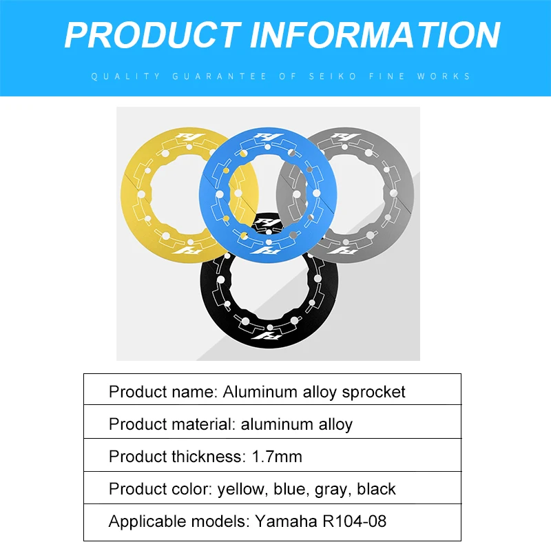 Motorcycle Rear Sprocket Suitable YAMAHA YZF1000 R1 2004-2008 Ulley Belt Sprocket Cover  Aluminum Alloy Rear Chain Guard