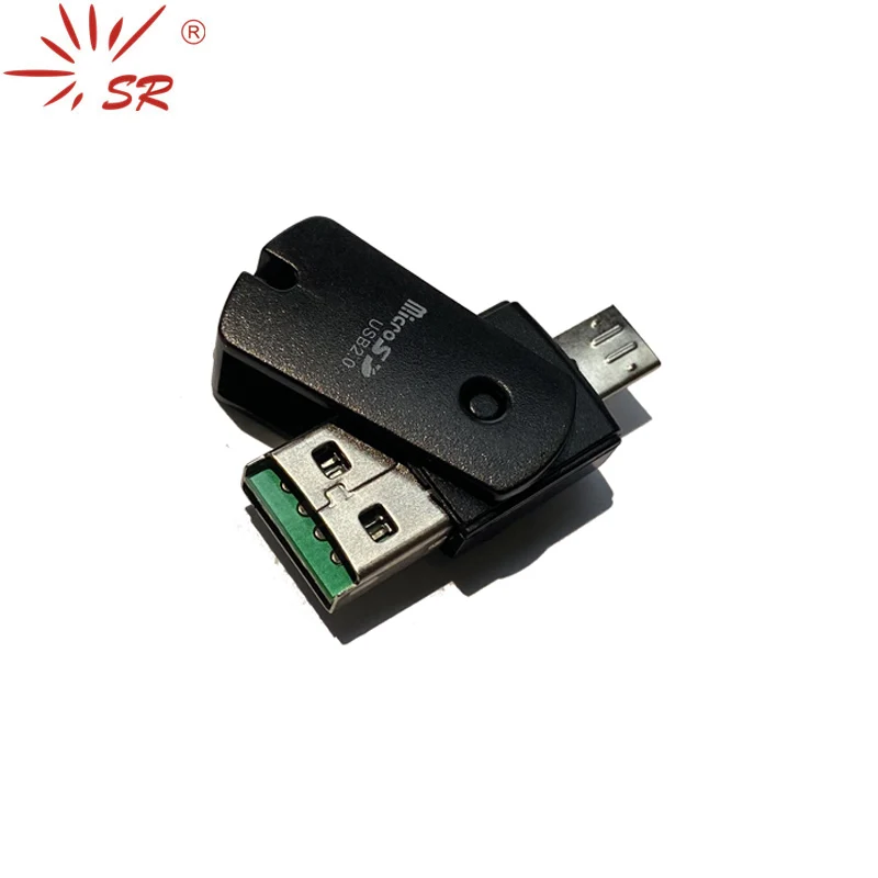 SR Spin Mini 4 Colors USB Card Reader 2.0 Adapter Flash Drive for Tablets Laptops Support Micro SD TF 64GB Memory Card