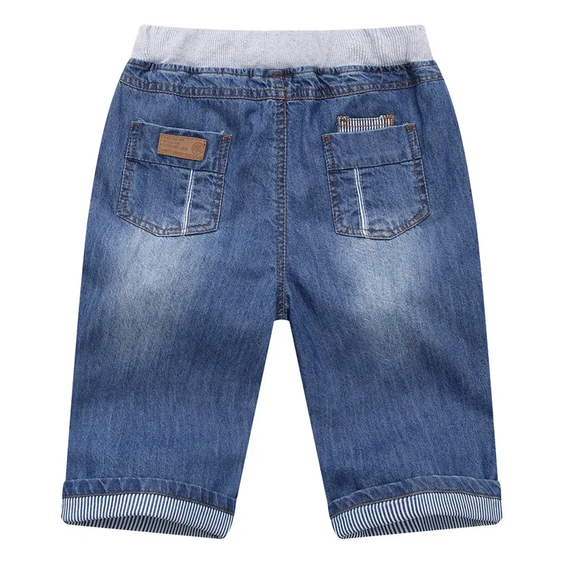 Boys Jean Shorts 2024 Summer Brand Design Printing Embroidery Lattice Kids Denim Shorts For Teen Boys 2-14Years Wear DWQ101