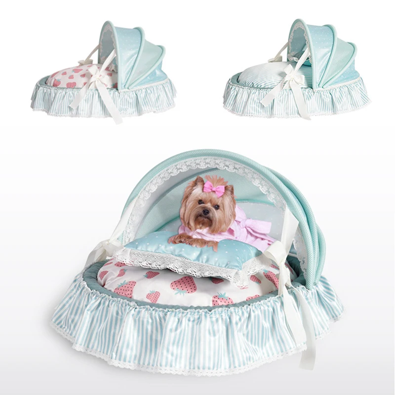 Lovely Pet Dog cuscino culla Nest Luxury Princess Bed House tenda traspirante impermeabile resistente al morso letti per cani gatto forniture per