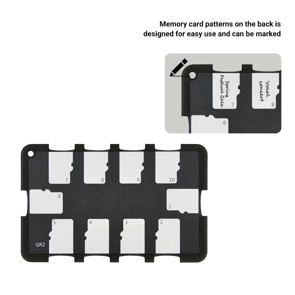 JJC Thin Micro SD-Kartenhalter SD-Kartenetui Brieftasche Kreditkartengröße für SD Micro SD TF-Karten Hartschale Kamera Fotozubehör – Detail 4