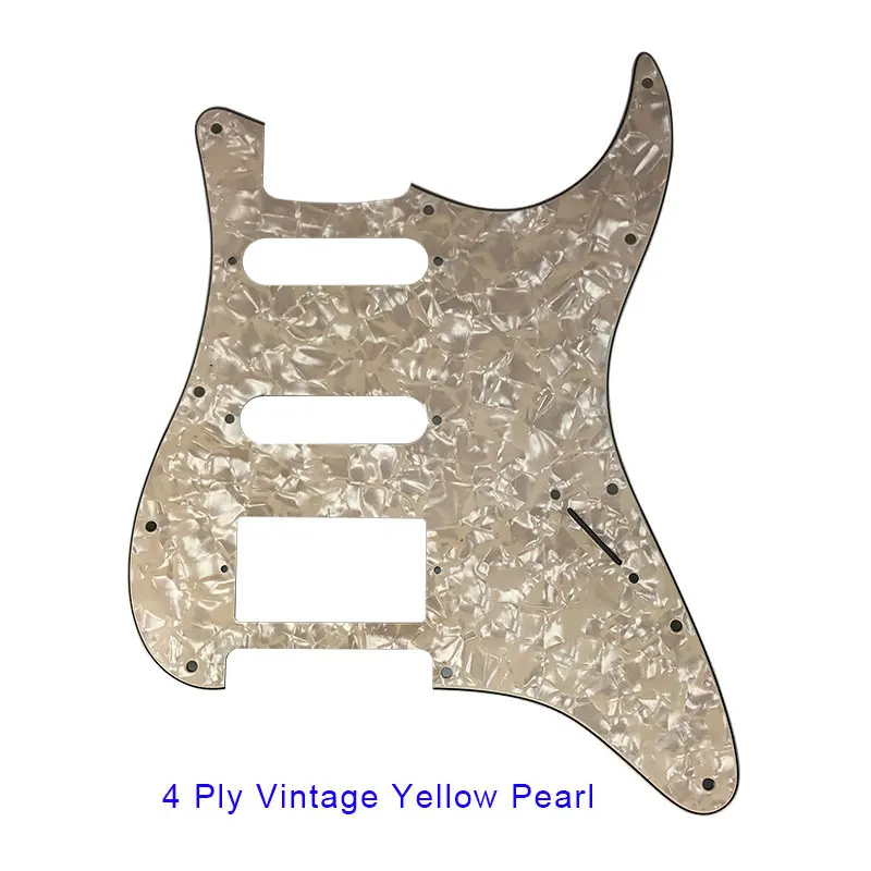 Gitar parçaları abd \\ meksika Fd Strat 11 delik HSS PAF Humbucker gitar Pickguard hiçbir kontrol deliği Scratch plaka