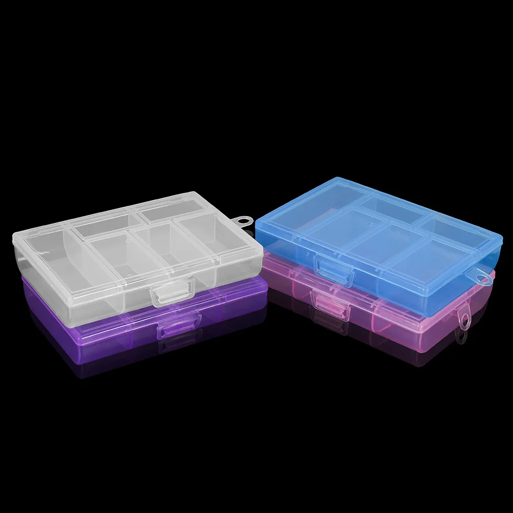 6 Slot Joyero Organizador ( Adjustable) Plastic Jewelry Box Storage Case Craft Jewelry Organizer Container For Jewelry Making