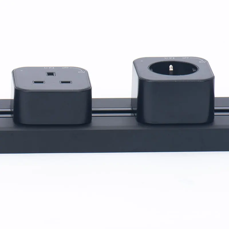Track socket 3P universal Usb Charger Adapter Power Track Moveable Wireless New Type Kitchen Desk Hidden Socket Module