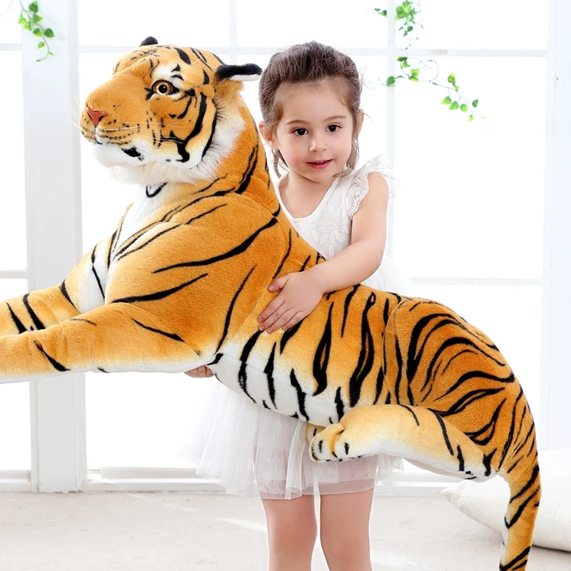 Gran 85 cm tigre amarillo propenso tigre de peluche de juguete tigre artificial muñeca suave regalo de cumpleaños regalo de Navidad b2755