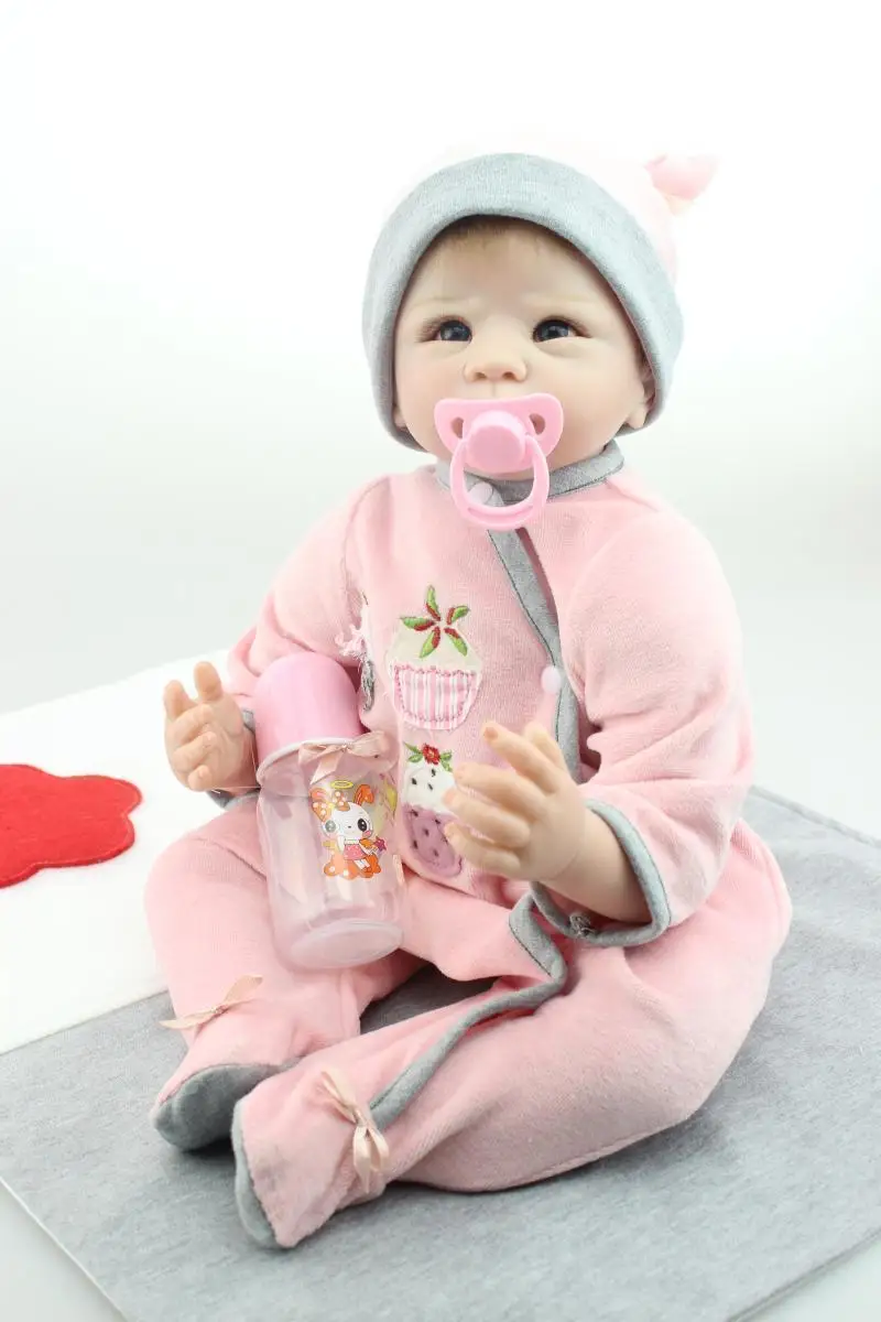 

22'' Silicone Vinyl Reborn Baby Girl Doll Handmade Lifelike Newborn Kids Gifts Girl Toys For Kids Baby Girl Toys