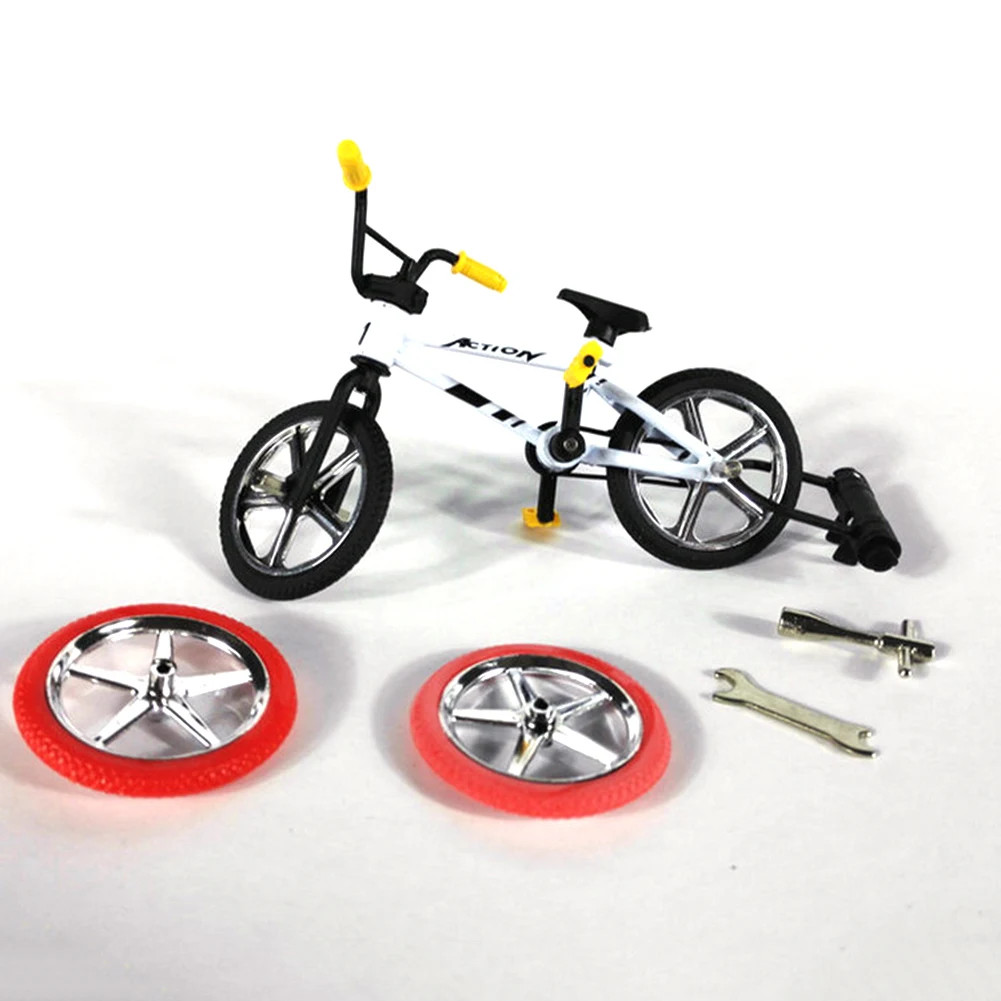 Mini brinquedo de bicicleta bmx com dedo, brinquedo de decoração para crianças, presente divertido e de bicicleta 11cm x 7cm