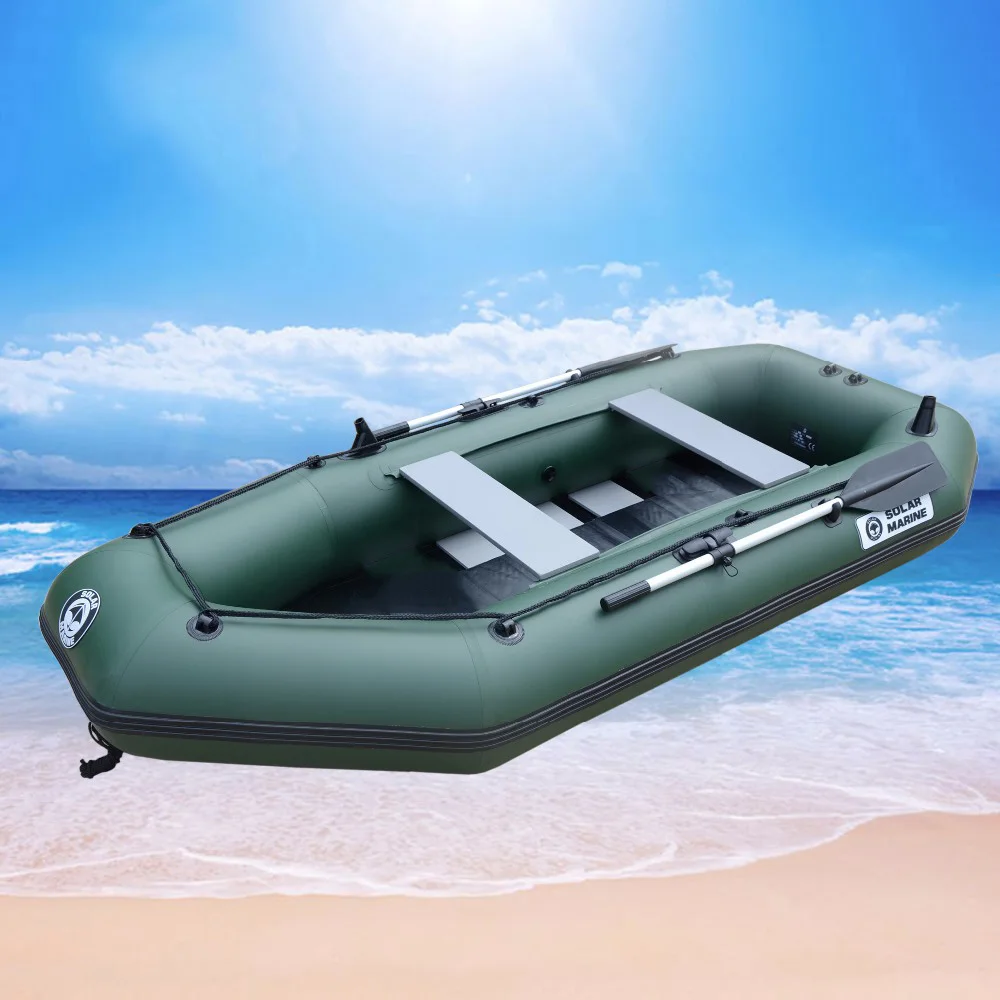 Solarmarine PVC Inflatable Rowing Boat Kayak Dinghy Fishing Ship Hovercraft Canoe Drifting Raft Sailboat Surfing Sailing 270cm