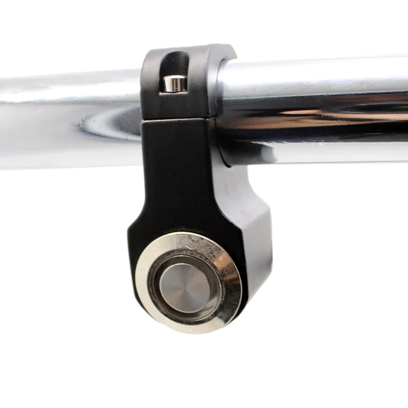 For luminum 22mm Motorcycle Switches ATV Scooter Handlebar Headlamp Hazard Fog Light Switch ON-OFF Manual-return Button LED