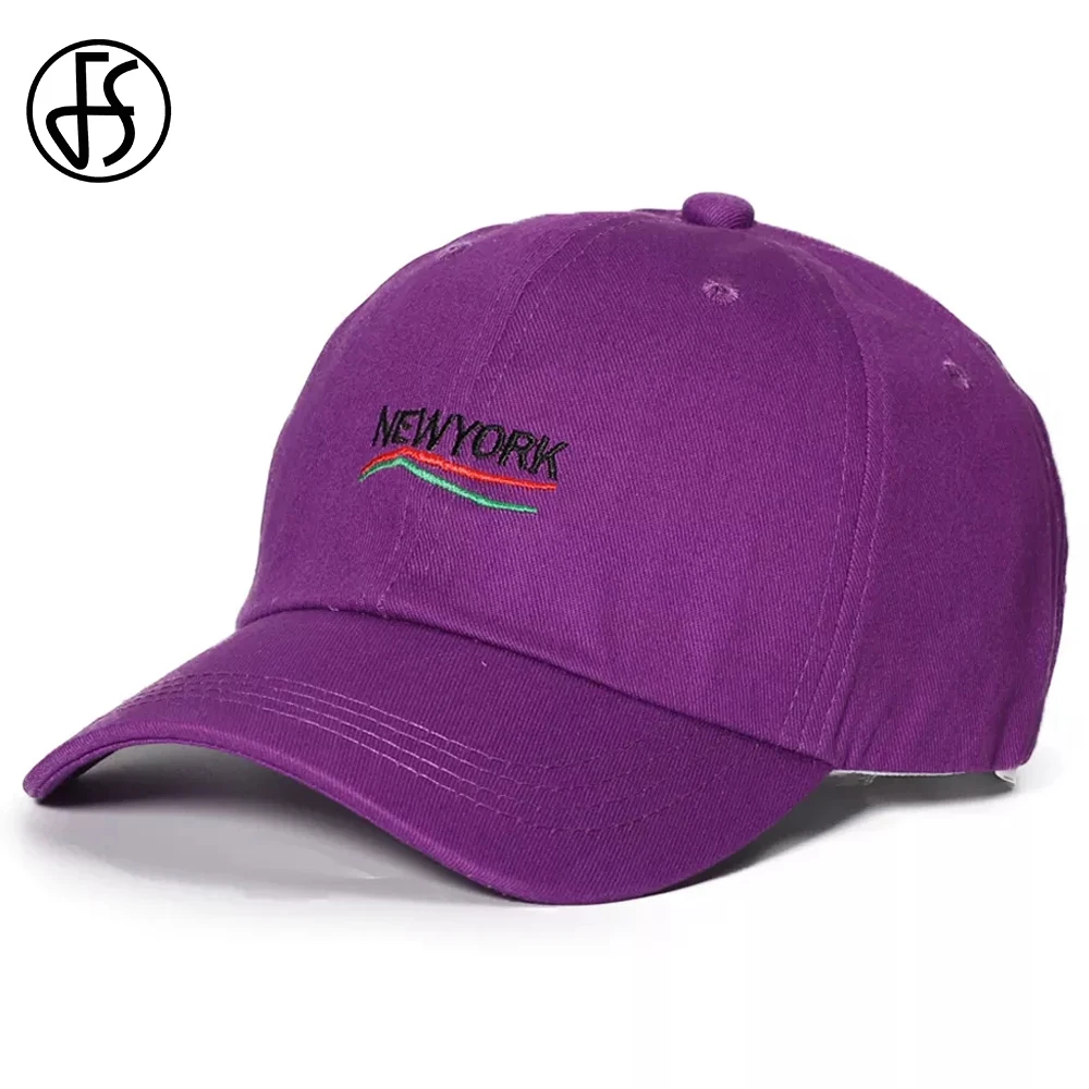 FS 2023 Trendy Purple Beige Baseball Caps For Men Women Summer Streetwear Snapback Hip Hop Hat Outdoor Sunshade Trucker Hats