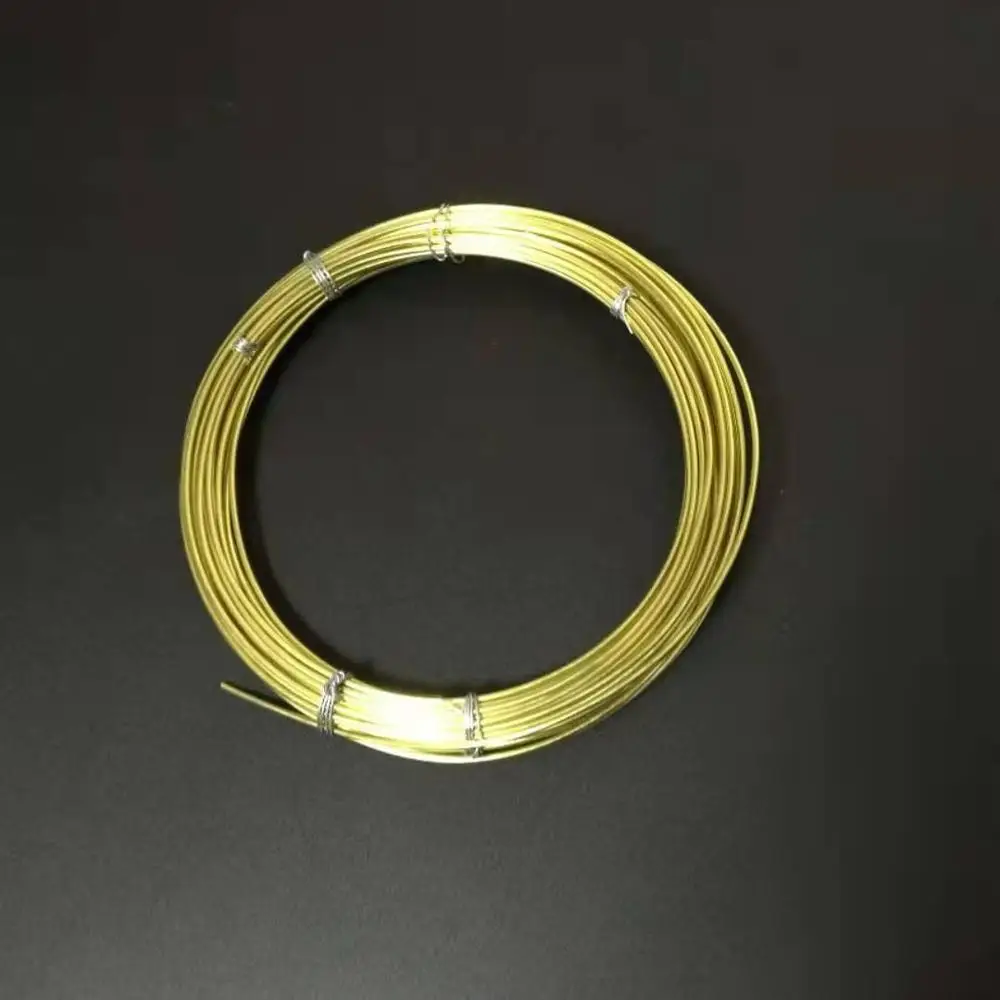 10 Meters ,1.2mm 1.5mm 1.8mm 2mm diameter H65 CuZn36 CW507L C27000 Brass Wire Industry DIY Wire