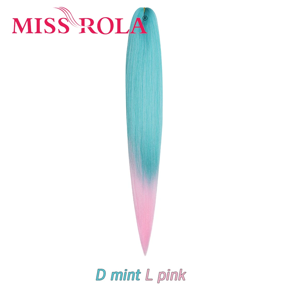 Miss Rola Synthetische 30 Inch 100g Kanekalon Haar Vlecht Yaki Recht Pre Uitgerekt Roze Groothandel Bulk Haarverlenging Jumbo Vlecht