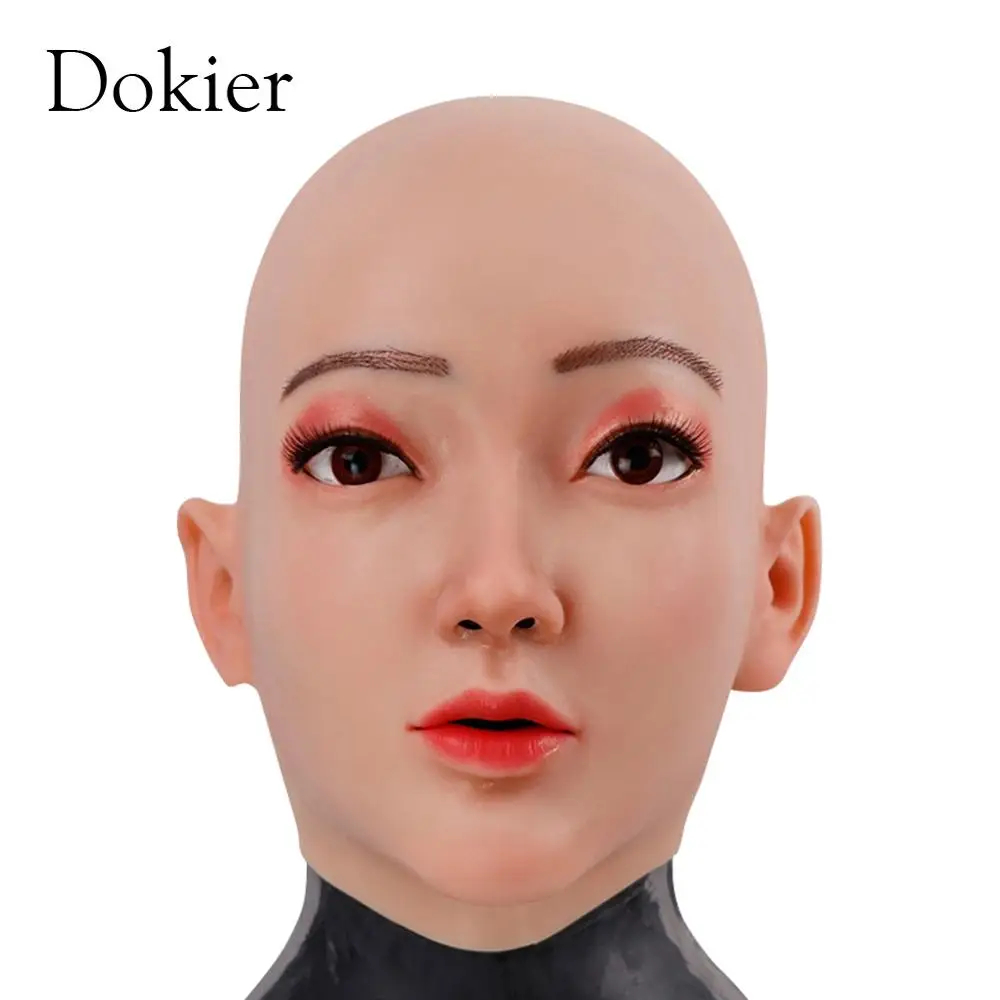 

Dokier силиконовая маска для транссексуалов для танцев, маскарада, кроссдресса, косплей, маска ручной работы Drag Queen, транссексуальная маска на всю голову