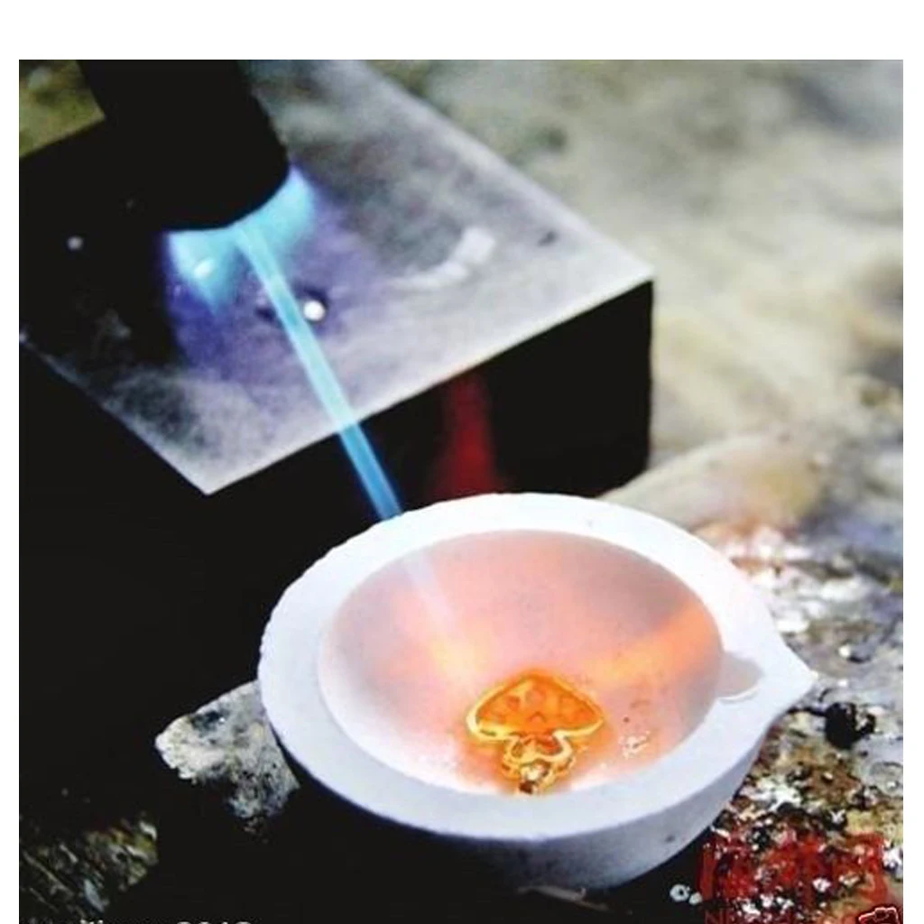 100g High Temperature Quartz Silica Melting Crucible Dish Bowl Pot Casting  Gold Silver Metal Jewelry casting container