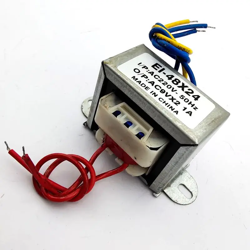 audio transformer 220V single turn dual 9V1A output AC AC power transformer electronic EI48*24 small audio speaker