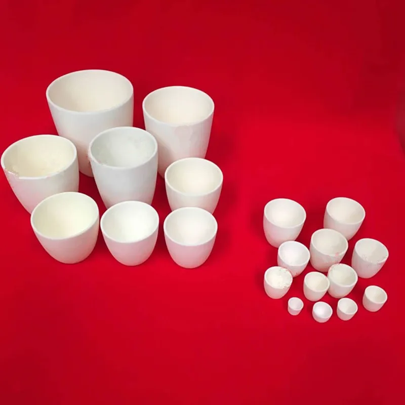 20ml 25ml 30ml 40ml 50ml 70ml 100ml 200 300 500 600 800 1300ml capacity arc-shaped 99% pure alumina crucible ceramic crucible