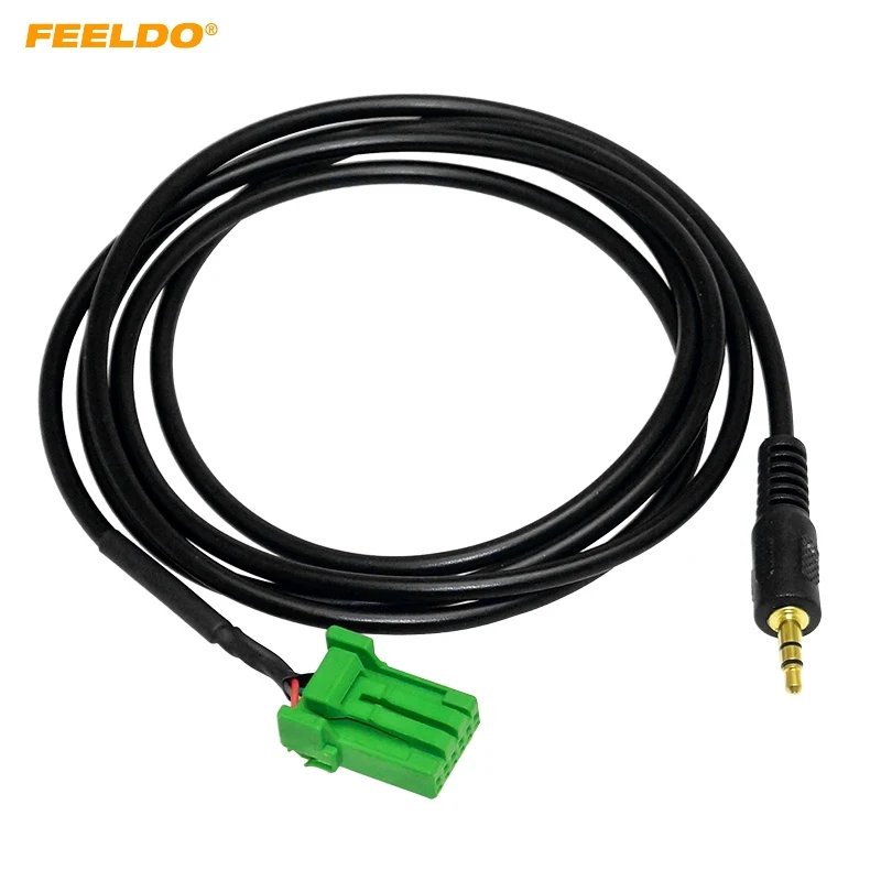 FEELDO Car 3.5mm Male Jack AUX-IN Socket Audio Cable For Honda Fit/Jazz Extension CD Radio AUX Wire Adapter #HQ6833