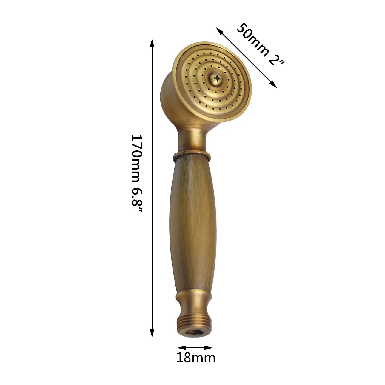 Black Gold Chrome Brass Bath Hand Held Shower Head Antique Bronze Shower Head Water Saving Copper Handheld Sprayer