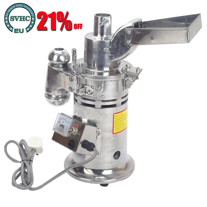 

DF-15 Automatic Hammer Continuous Grinder Stainless steel Pulverizer 220V Household DIY Food Grinder Milling Machine