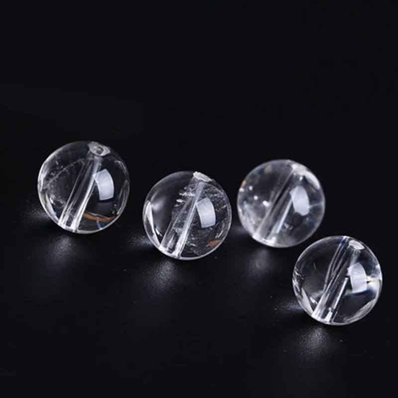 4A Natural White Quartz Crystal Single Bead DIY Jewelry Making