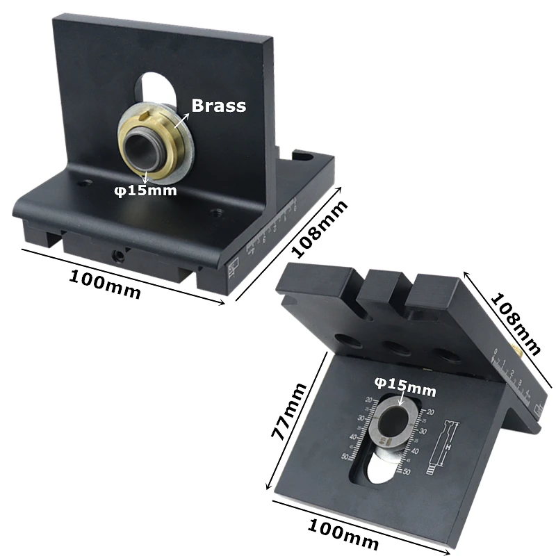 ไม้ Doweling Jig ชุดคลิปปรับ Hole Puncher Locator เจาะท่องเที่ยวสำหรับเฟอร์นิเจอร์เชื่อมต่อช่างไม้เครื่องมือ