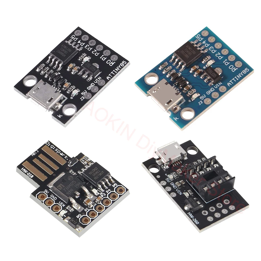 Digispark Kickstarter Zwart/Blauw Mini ATTINY85 Micro Usb Development Board Module Voor Arduino Ide 1.0 Usb Attiny85 Connector