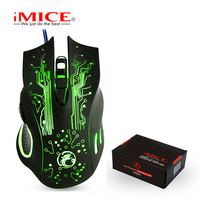 Gaming Mouse Wired Computer Mouse USB Gamer Mice 5000 DPI PC Mause iMice 6 Button Ergonomic Magic Game Mice X9 for Laptop