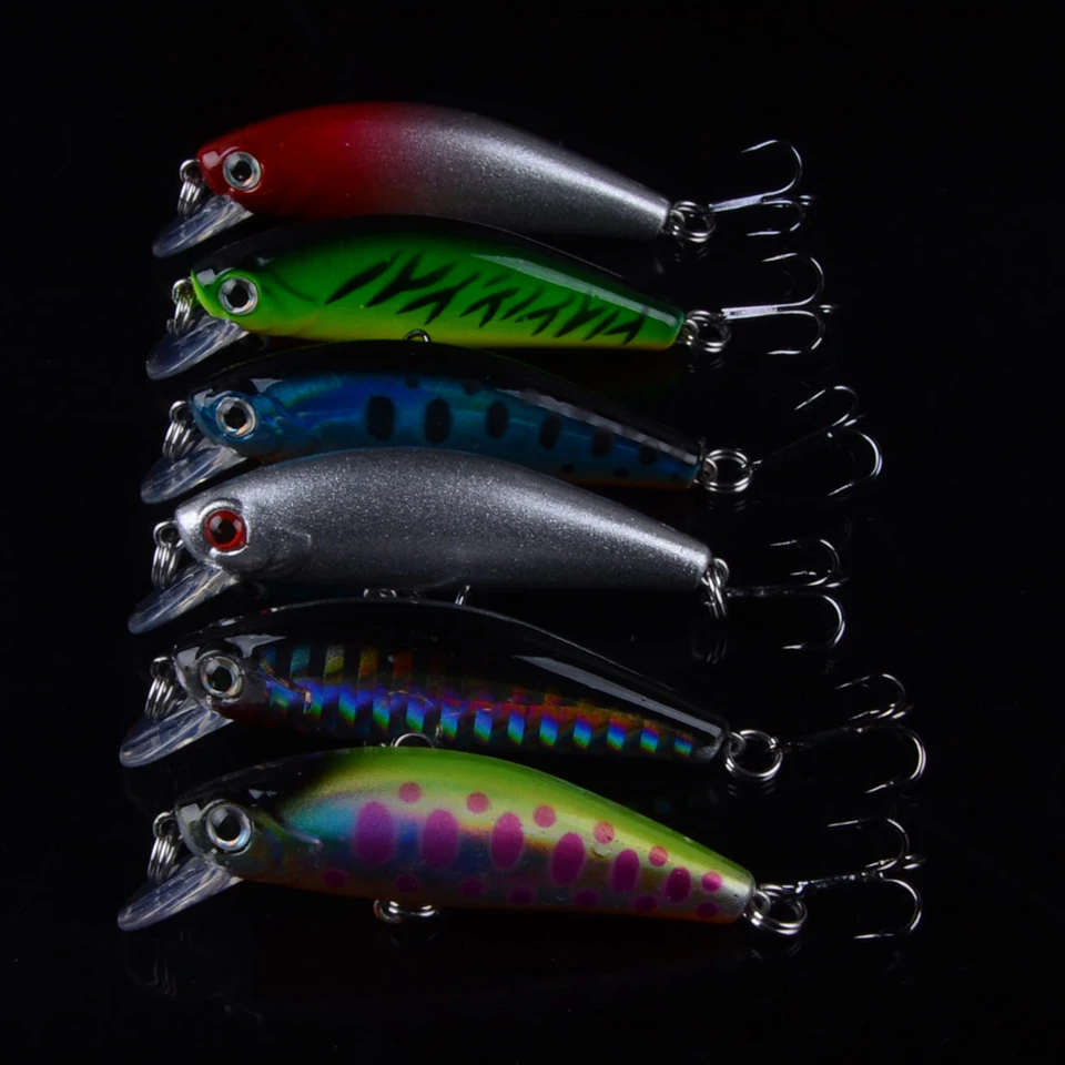 6pcs Fishing Lures Minnow Sinking Wobbler Fishig Carp Bait Hard Bait 5.5cm/6.5g Artificial Crankbait Jerk Bait Pesca Tackle