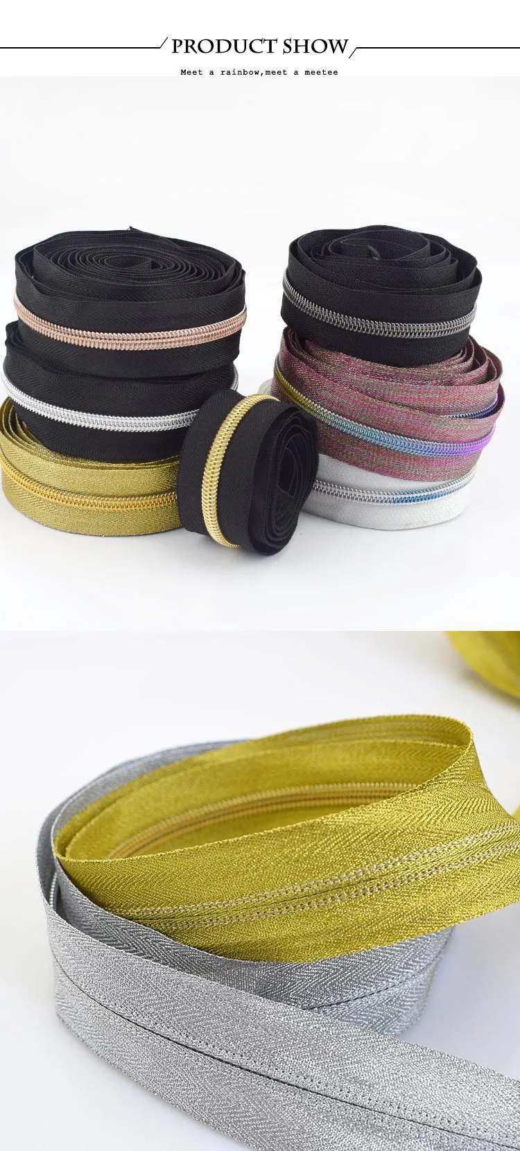 1/2/3/5M 5 # Nylon Zipper für Nähen Tasche Spule Reißverschlüsse Bänder Durch Die meter Jacke Tasche Zips Reparatur Kit DIY Bekleidungs Zubehör – Detail 9
