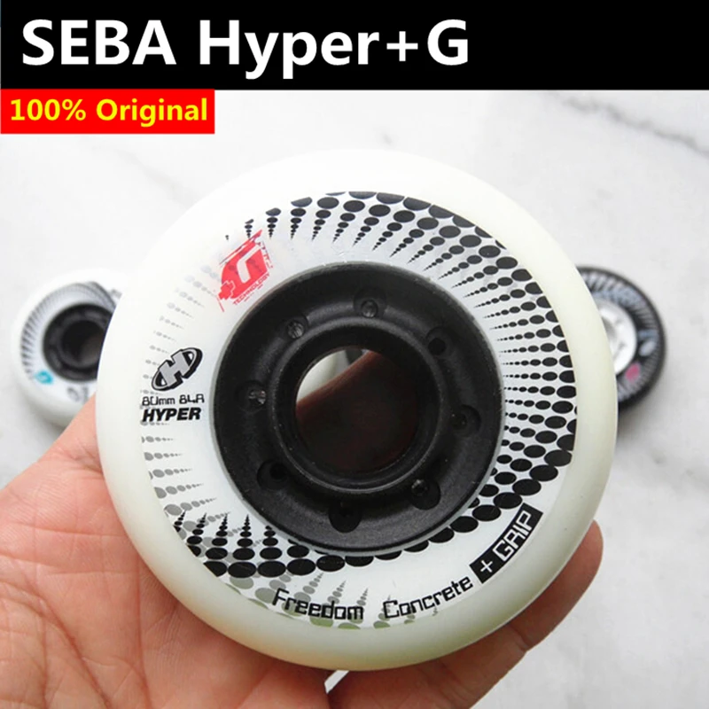 100% Original 84A SEBA Hyper +G GRIP Concrete Inline Skates Wheel Roller Skate FSK Slalom Braking wheel [72mm 76mm 80mm]