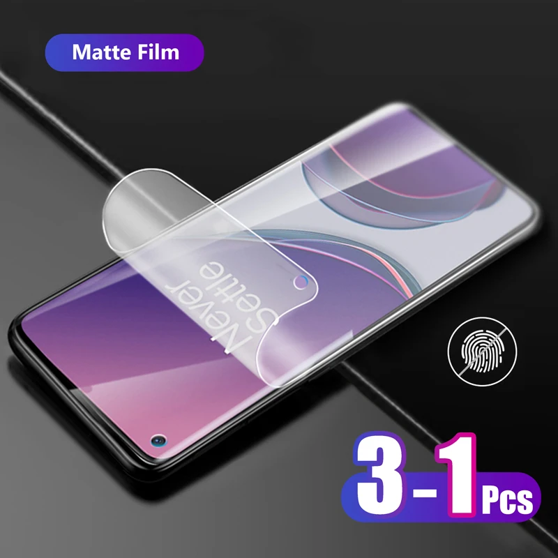 1-3 Pcs For OnePlus 8T Nord oneplus8t Full Cover Matte Real Soft Hydrogel Film No Fingerprint Frosted Game Screen Protector