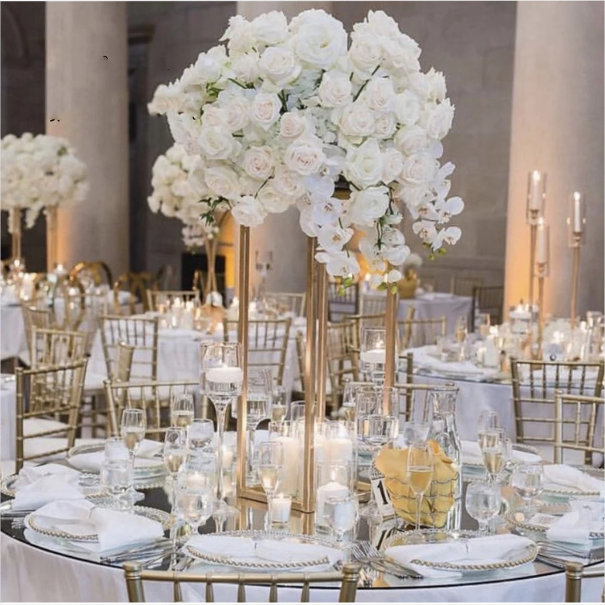 

Beautiful flower pillars for Wedding aisle decorations AB0451