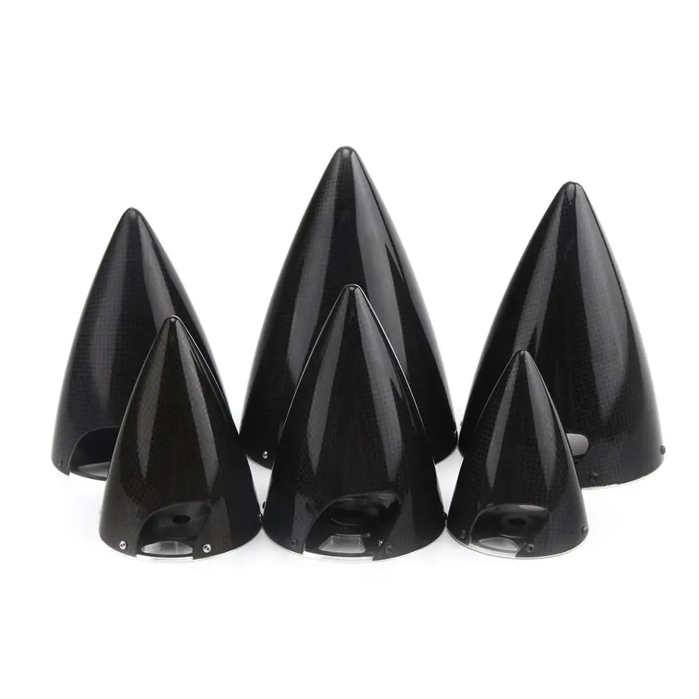 3/4/5/6 inch Carbon Fiber Spinner 2-Blade Pointed Cone For RC Gasoline Aircraft Model