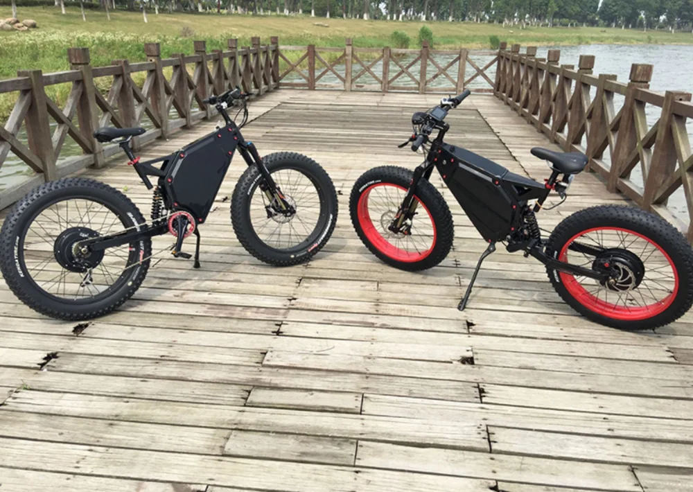 US Stock NBpower Enduro Ebike Frame, Black Stealth Bomber Frame for 3000W/ 5000W/8000W Motor Electric Bicycle Inside Battery