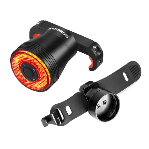 ROCKBROS Bicycle Smart Auto Brake Sensing Light IPx6 Waterproof LED Charging Cycling Taillight Bike Rear Light Accessories Q5